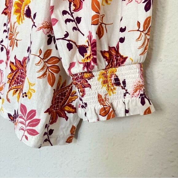 Talbots Floral Long Sleeve Cotton Blouse Plus Size 3X - Picture 4 of 6